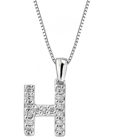 14k White Gold A to Z Diamond Initial Pendant Necklace (1/10cttw) with 18-inch chain H $102.96 Necklaces