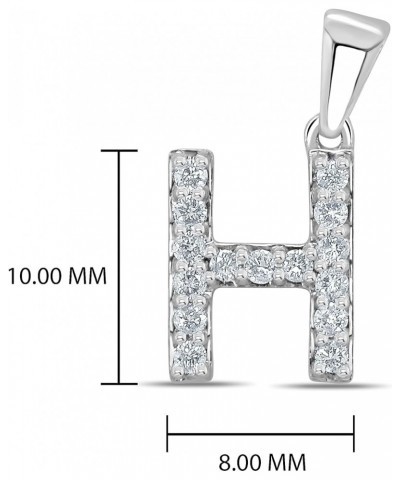 14k White Gold A to Z Diamond Initial Pendant Necklace (1/10cttw) with 18-inch chain H $102.96 Necklaces