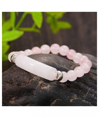 Pheromone Bracelet, Natural Pink Pheromone Bracelets 8mm Stretch Beaded Bangles, Good Luck Energy Chakra Stone Bangle, Love P...