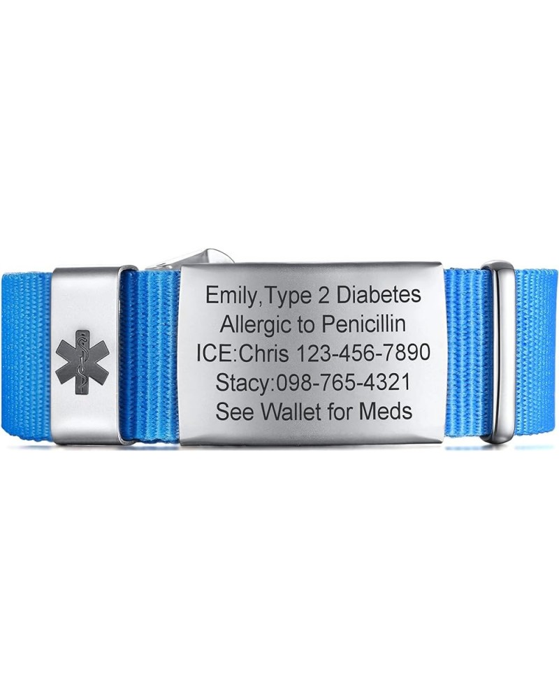 Medical Alert Bracelets for Men Women | Custom Sport Medical ID Bracelets with Adjustable Rope Band Medical Alert ID Bracelet...