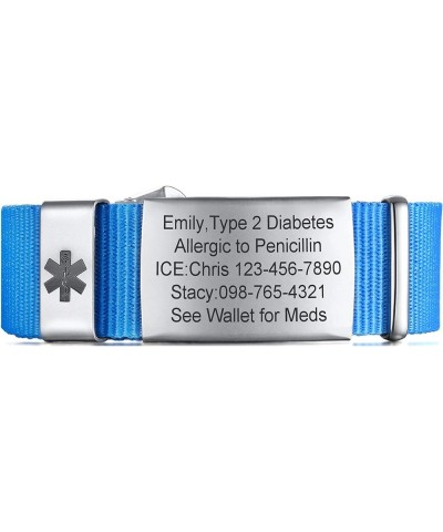 Medical Alert Bracelets for Men Women | Custom Sport Medical ID Bracelets with Adjustable Rope Band Medical Alert ID Bracelet...