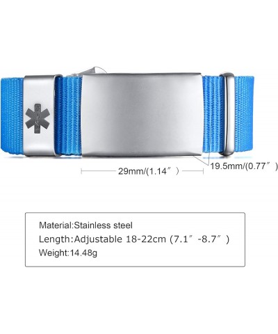 Medical Alert Bracelets for Men Women | Custom Sport Medical ID Bracelets with Adjustable Rope Band Medical Alert ID Bracelet...