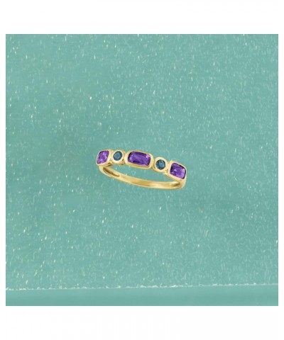 0.70 ct. t.w. Amethyst and .10 ct. t.w. London Blue Topaz Ring in 14kt Yellow Gold $100.36 Rings