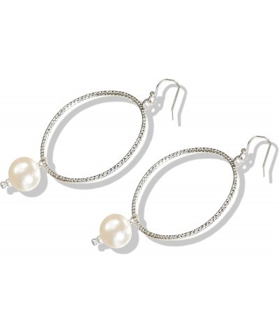 Charlie Paige Pearl Drop Dangle Earrings | Whie Glass Pearl Earrings for Women | Hypoallergenic | Statement Earrings $8.69 Ea...