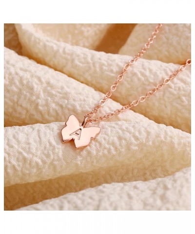 Easter Gifts for Girls Teen Girls - Initial Butterfly Necklace for Girls, 14K Gold/Silver/Rose Gold Filled Dainty Butterfly P...