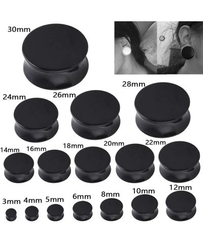 2PCS Acrylic Tunnels for Ears, Expanders Ear Piercing Jewelry for Mens Womens Black Round Shape 20.0 Millimeters $8.69 Body J...