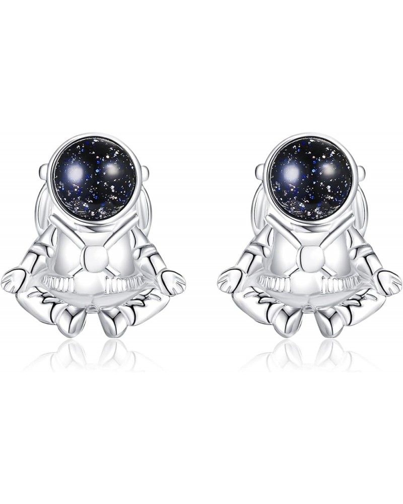 Astronaut/Alien/Saturn Earrings 925 Sterling Silver Space Planet Earrings Cute Space Jewelry Gifts for Women Girls Stud $12.0...