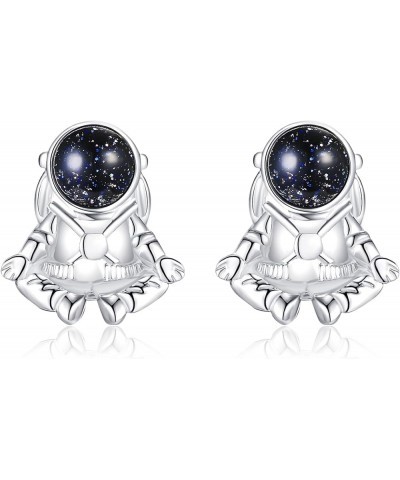 Astronaut/Alien/Saturn Earrings 925 Sterling Silver Space Planet Earrings Cute Space Jewelry Gifts for Women Girls Stud $12.0...