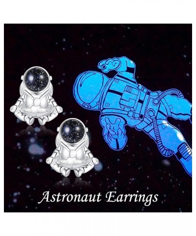 Astronaut/Alien/Saturn Earrings 925 Sterling Silver Space Planet Earrings Cute Space Jewelry Gifts for Women Girls Stud $12.0...