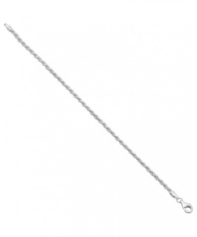 2mm-3mm .925 Sterling Silver Diamond-Cut Twisted Rope Chain Anklet 10.0 Inches 2.6mm Anklet $27.55 Anklets