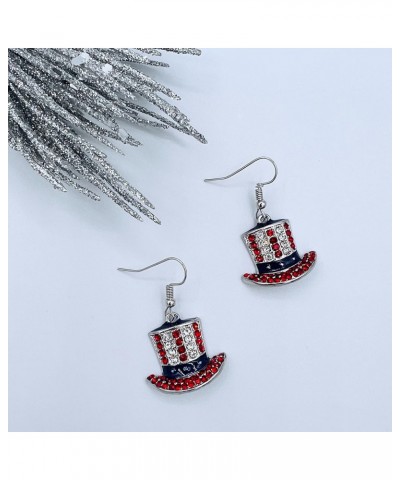 4th of July Earrings for Women - Fourth of July Accessories - Red White and Blue Necklace - American Patriotic Flag Earrings ...