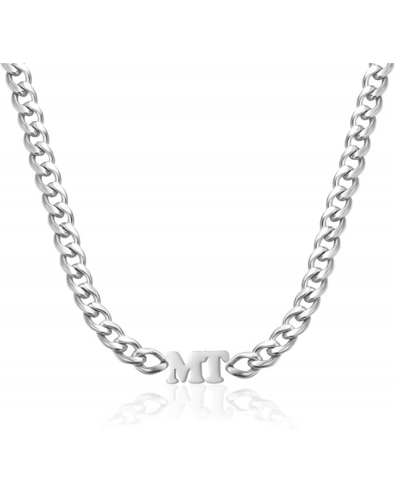 Dascus Initial Choker Necklace For Women Gold Personalized 8mm Cuban Chain Christmas Gifts Silver $13.82 Necklaces