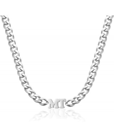 Dascus Initial Choker Necklace For Women Gold Personalized 8mm Cuban Chain Christmas Gifts Silver $13.82 Necklaces