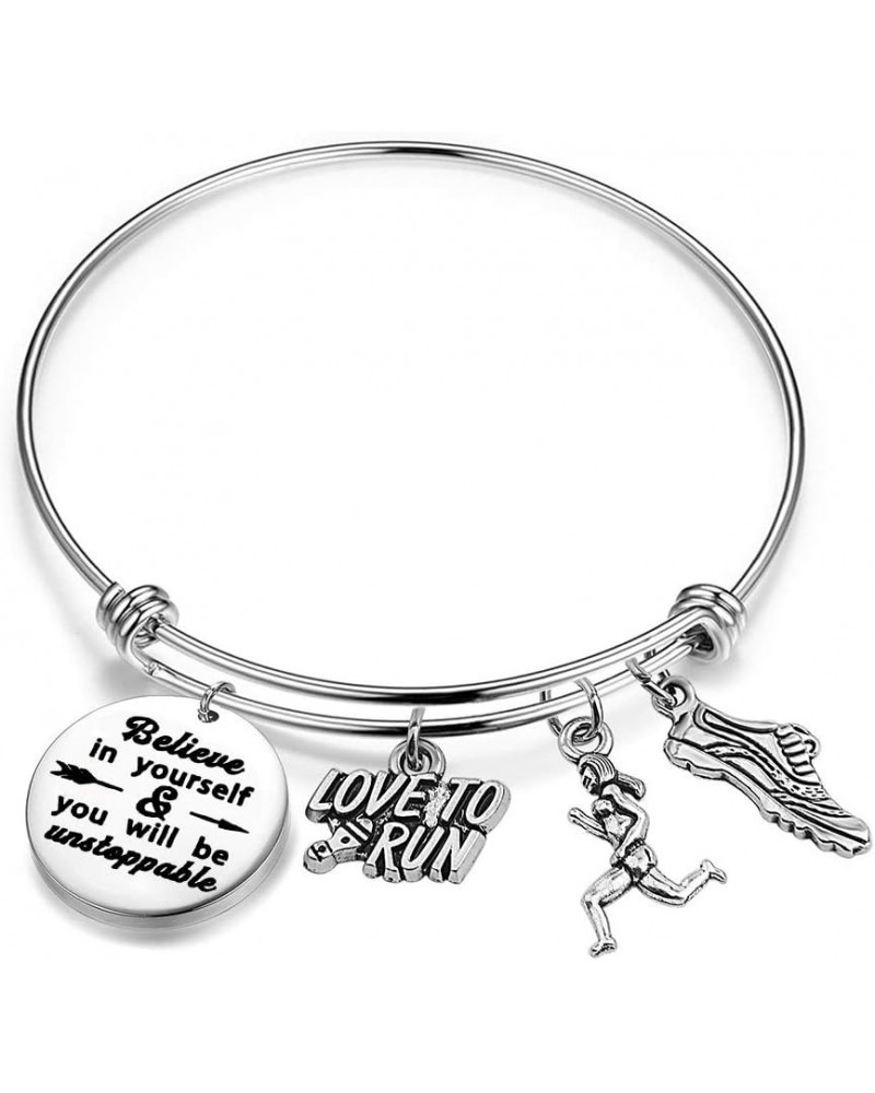 Runner Gifts Marathon Gift Runner Keychain Marathon Jewelry Running Gifts Running Bracelet $10.19 Pendants