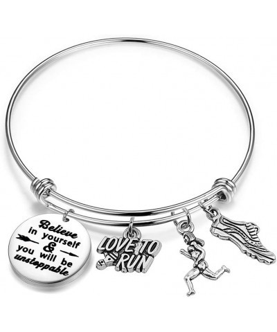 Runner Gifts Marathon Gift Runner Keychain Marathon Jewelry Running Gifts Running Bracelet $10.19 Pendants