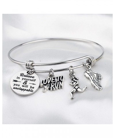 Runner Gifts Marathon Gift Runner Keychain Marathon Jewelry Running Gifts Running Bracelet $10.19 Pendants