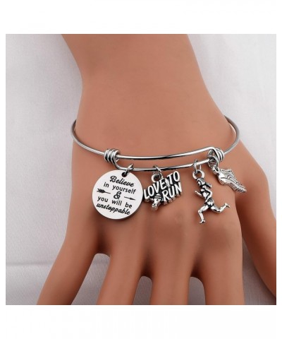 Runner Gifts Marathon Gift Runner Keychain Marathon Jewelry Running Gifts Running Bracelet $10.19 Pendants