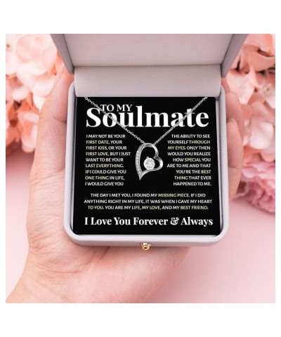 To My Beautiful Soulmate Necklace For Women, Necklace For Wife From Husband, Girlfriend Necklace From Boyfriend, Wife Birthda...