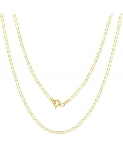 10k Yellow Gold Solid 2mm Anchor Mariner Link Chain Pendant Necklace, Womens Mens Jewelry 16" 18" 20" 22" 24" 26 16 $54.60 Ne...