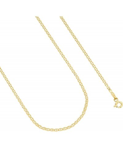 10k Yellow Gold Solid 2mm Anchor Mariner Link Chain Pendant Necklace, Womens Mens Jewelry 16" 18" 20" 22" 24" 26 16 $54.60 Ne...