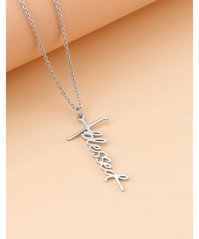 Faith Cross Necklace for Women Religious Gifts for Women Christian Jewelry Gifts for Women 02-Blessed $11.59 Necklaces