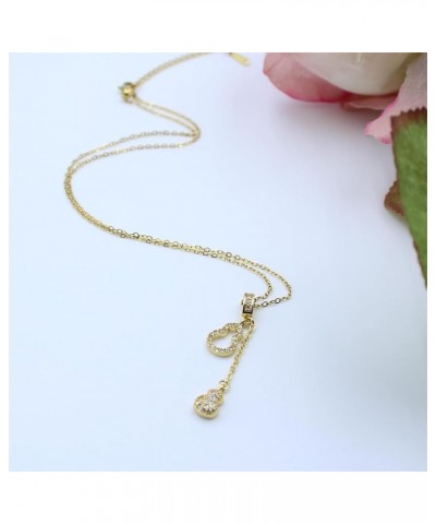 Pendant Necklace for Women Girls Mermaid Tail/Bow Tassel/Heart/Peach Blossom/Cat's Eye Clover/Butterfly/Moon Gourd $4.07 Neck...