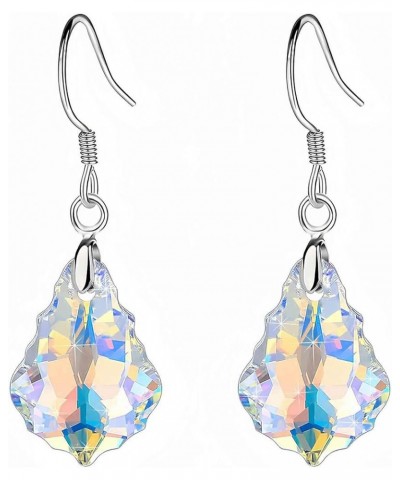 Austrian Crystal Baroque Drop Dangle Earrings for Women 925 Sterling Silver Hook Hypoallergenic Jewelry Aurora Borealis $11.7...