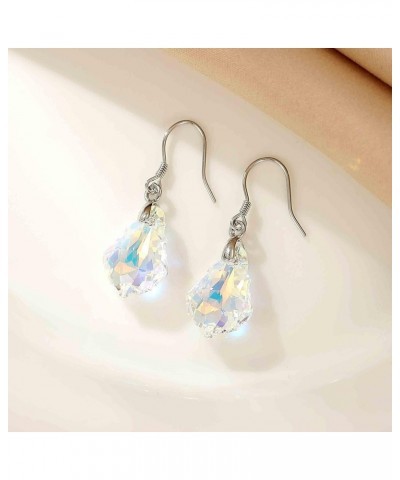 Austrian Crystal Baroque Drop Dangle Earrings for Women 925 Sterling Silver Hook Hypoallergenic Jewelry Aurora Borealis $11.7...