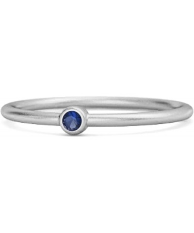 Multi Choice Your Gemstone Solitaire 925 Sterling Silver 0.02 Cts Stackable Tiny Ring Blue Sapphire $10.28 Rings