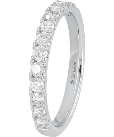 0.75 Carat Half Eternity Round Diamond Wedding Eternity Anniversary Band for Women 18K White Gold $237.91 Rings