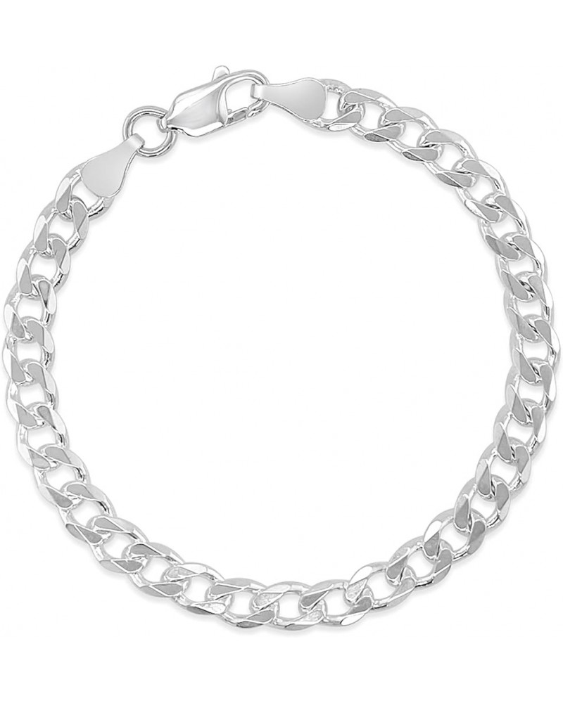 925 Sterling Silver Chain Bracelet, Curb Link Bracelet for Men & Women, Hypoallergenic, Best Fit for Gifting to Loved Ones 9m...