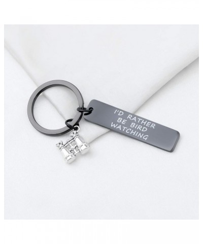 I'd Rather Be Bird Watching Keychain With Binoculars Charm Ornithology Gift For Ornithologist Bird Watcher Bird Watching Keyc...