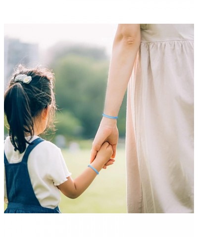 2Pcs Mother Daughter Rope Bracelet, Mom and Me Braided Rope Bracelet, Mom Girl Women Gift Bracelet blue $10.07 Bracelets