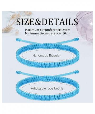 2Pcs Mother Daughter Rope Bracelet, Mom and Me Braided Rope Bracelet, Mom Girl Women Gift Bracelet blue $10.07 Bracelets