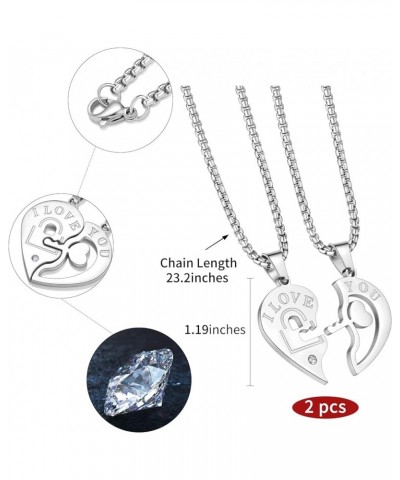 Heart Pendant Necklaces for Women Mens Girls Bff Couple Friendship Matching Yin Yang Sun Moon Magnet Necklace Lock Key Anchor...