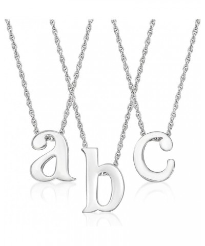 Sterling Silver Lowercase Initial Necklace 18-inch (R) $33.92 Necklaces