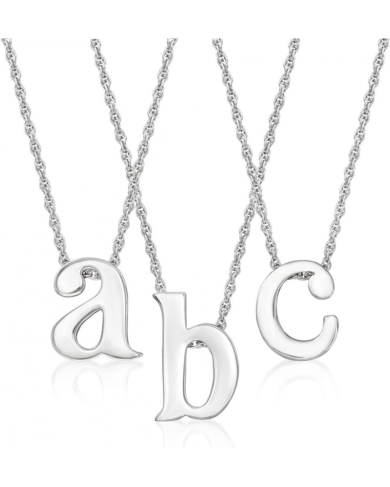 Sterling Silver Lowercase Initial Necklace 18-inch (R) $33.92 Necklaces