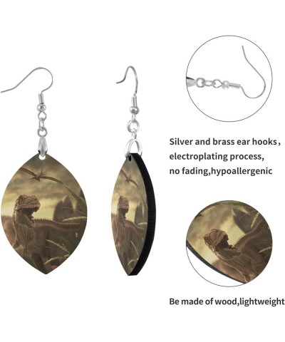 Custom Wooden Dangle Lightweight Drop/Leaf Earrings Copper Silver Earring Multi 3 $9.68 Earrings