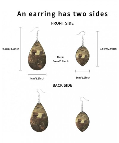 Custom Wooden Dangle Lightweight Drop/Leaf Earrings Copper Silver Earring Multi 3 $9.68 Earrings