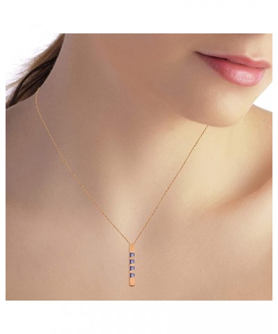 14k Solid White Rose Yellow Gold Vertical Bar Necklace with Princess-Cut Natural Tanzanites 1750 Rose Gold 22.0 Inches $119.9...