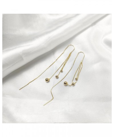 Gold Threader Dangle Earrings Long Tassel Earrings Wedding Prom Earrings for Women Bridal ball $10.98 Earrings