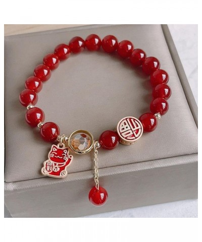 2024 Chinese Zodiac Year of The Dragon Bracelets,New Year Dragon Bracelets,Red Beads Stretch Bracelets,Feng Shui Dragon Elast...