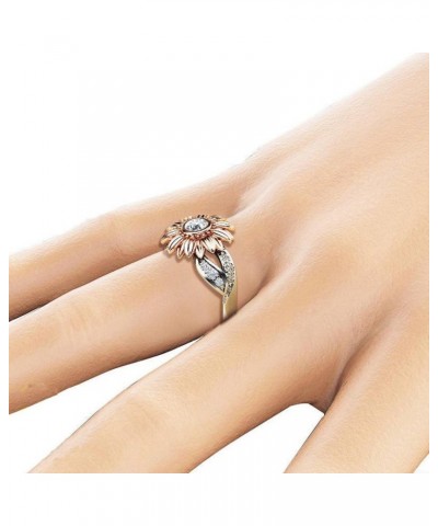 Valentine's Day Rings Gift, 2-in-1 Womens Vintage Silver Engagement Wedding Band Ring Set(5 -Gold,5) Rose Gold 7 $5.75 Others