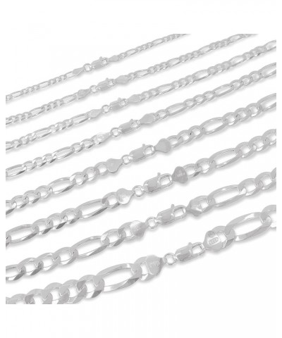 925 Sterling Silver Figaro Chain Necklace - 3.0MM-10.5MM - Made in Italy - Lobster Claw 22 Inches 5MM $15.08 Necklaces