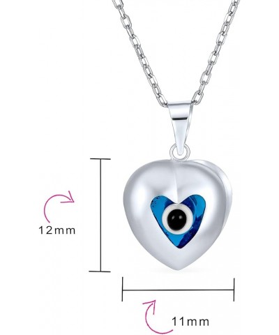 Turkish Spiritual Protection Amulet Charm Round Circle or Heart Shape Moving Floating Evil Eye Pendant Necklace For Women Tee...