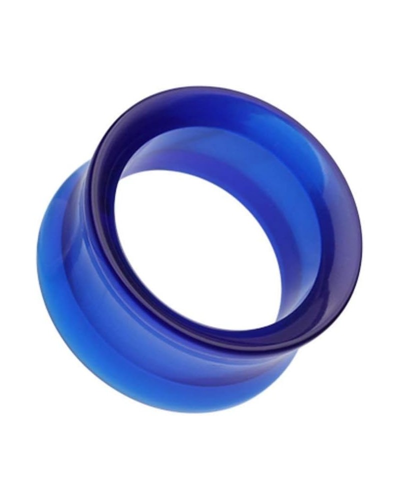 Basic Acrylic Double Flared Ear Gauge Tunnel Plug 3/4" (19mm), Blue $11.20 Body Jewelry