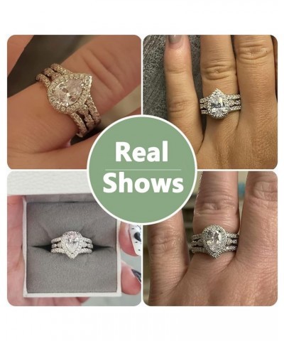 Wedding Ring Sets for Him and Her AAAAA Cz Promise Rings for Couples Women Mens Band Size 4-13 Men's Size 10 & Women's Size 6...