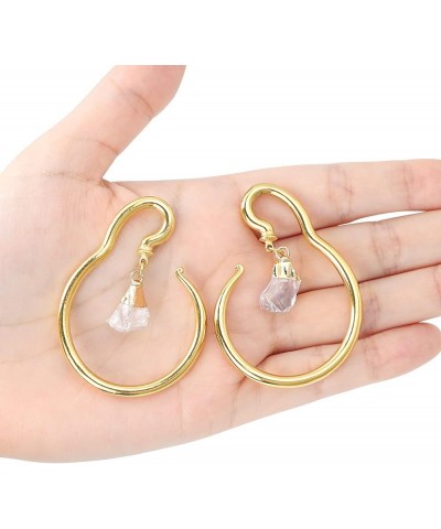 Stainless Steel Silver Spiral Taper Expander Piercing Jewelry Ear Stretching Tapers Earring Gauge 12G-0G clear quartz $11.39 ...