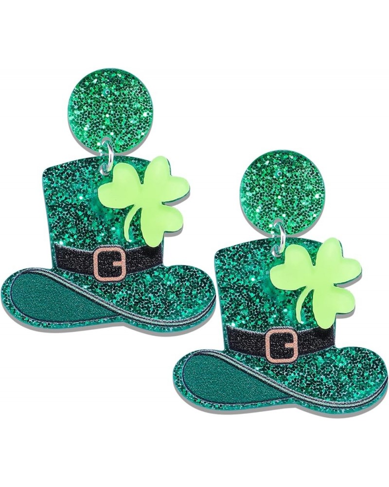 St Patrick's Day Earrings Green Acrylic Clover Earrings for Women Girls Cute St Patrick's Day Accessories ST.P-A $6.23 Earrings