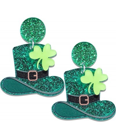 St Patrick's Day Earrings Green Acrylic Clover Earrings for Women Girls Cute St Patrick's Day Accessories ST.P-A $6.23 Earrings